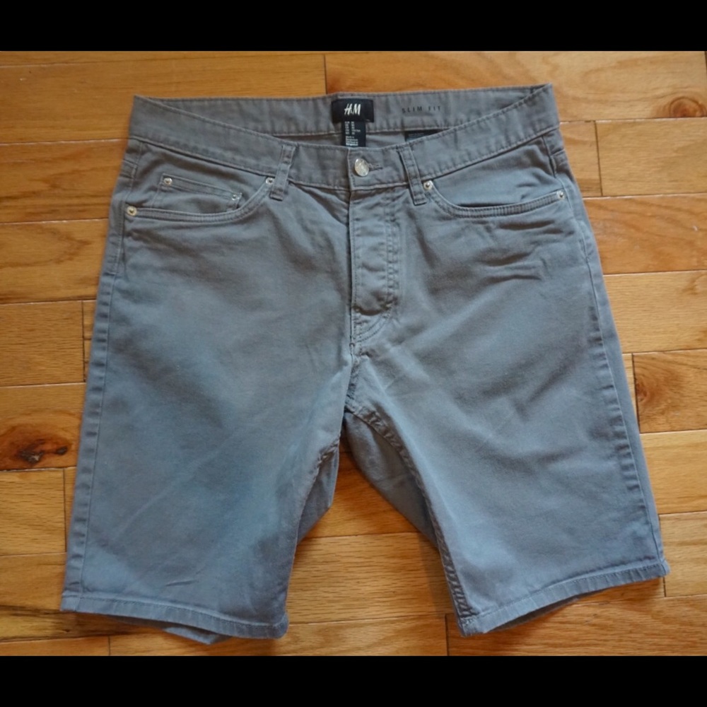 H&M Slim Fit Flat Front Shorts